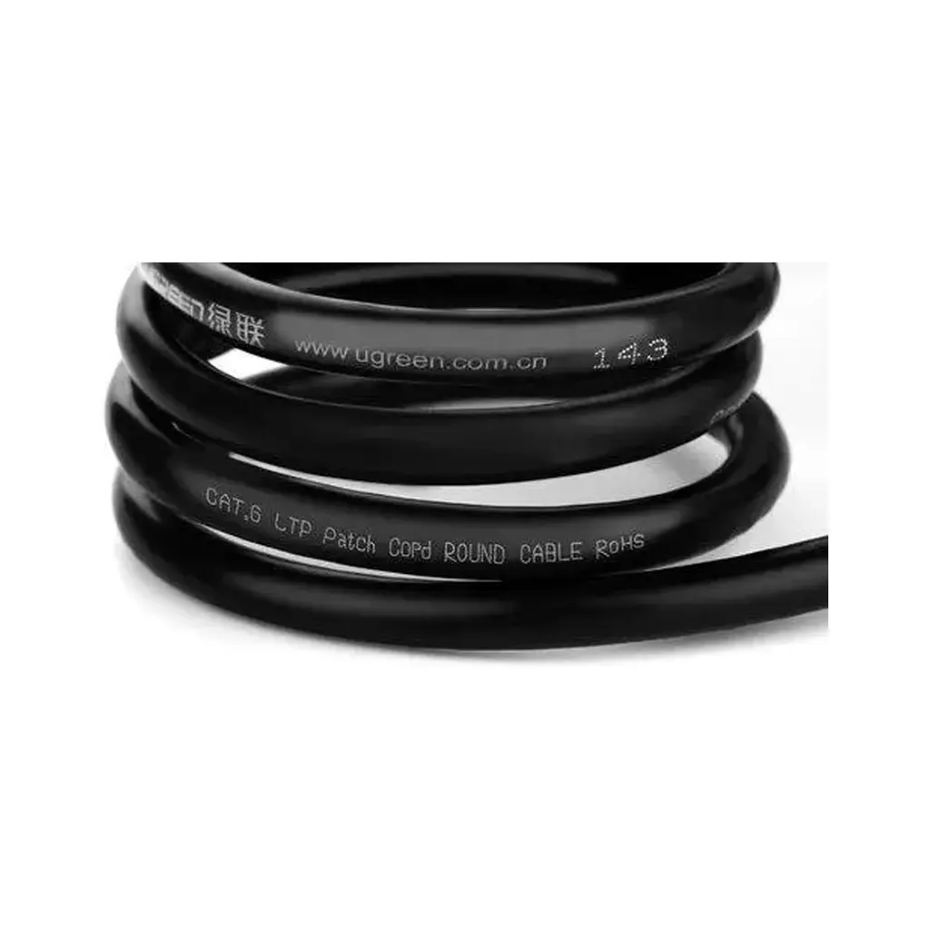 Патч-корд 3м F/UTP cat 6 RJ-45 Extension black Ugreen (U_11282) - фото 2
