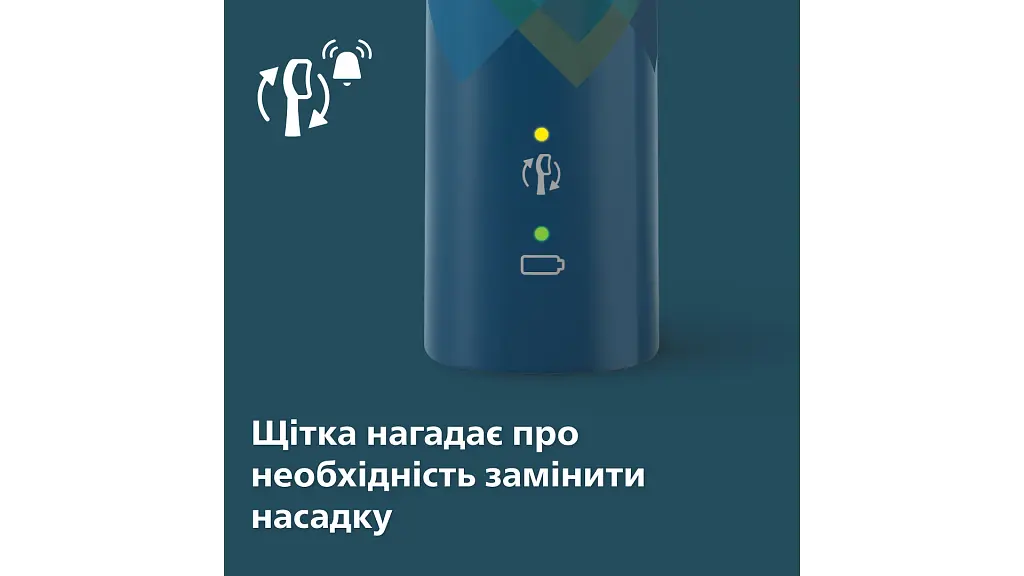 Електрична зубна щітка Philips Sonicare HX3689/42 серії 4100 синьо-зелена - фото 2