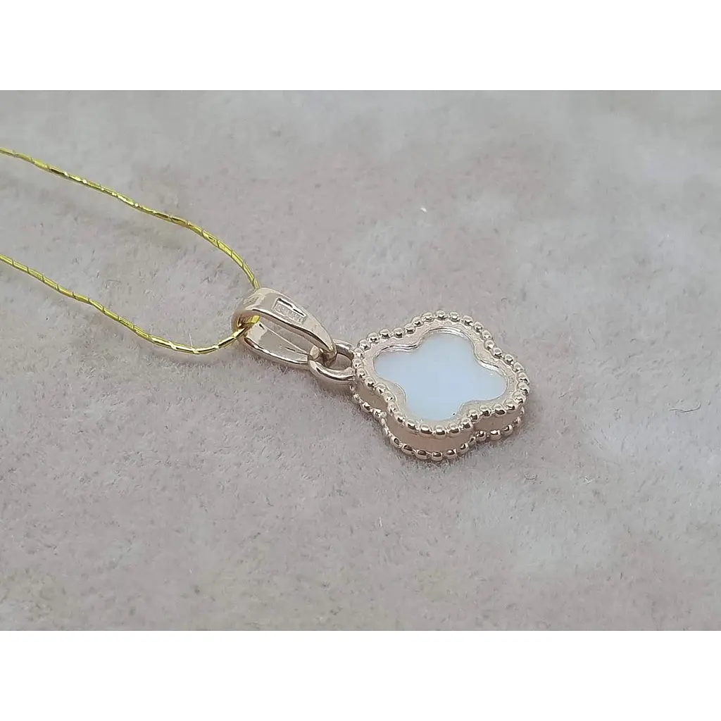 Золота підвіска Платон Конюшина з перламутром. 1П125/68Б - фото 3