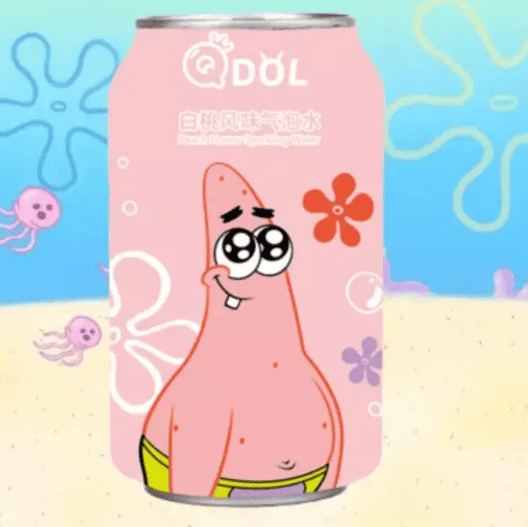 Газований напій Qdol Spongebob Squarepants Peach Патрік Стар 330мл - фото 3