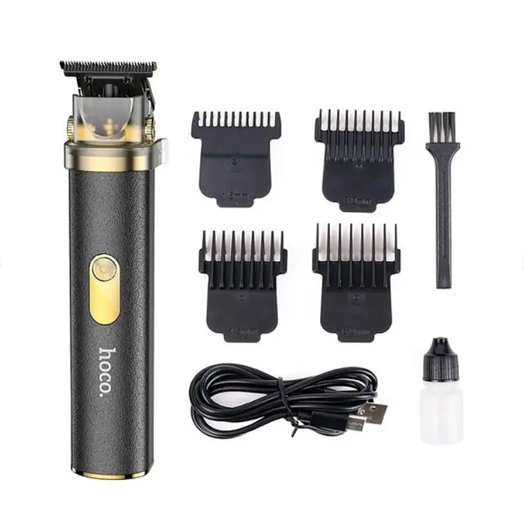 Машинка для стрижки волосся Hoco HP22 Retro engraving electric hair clipper Black - фото 4