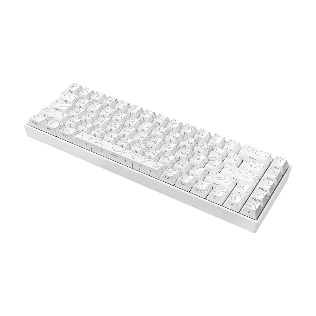 Клавіатура Ajazz AK680 V2 Ice Island Magnetic Switch USB UA White (AK680-V2-I-S-W) - фото 4