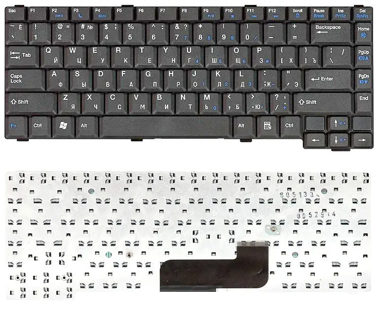 Клавіатура для ноутбука Gateway CX200, CX210, M280, M285, CX2620, CX2620h, CX2608, CX2610, CX2615, CX2619, CX2724, CX2720 Black - фото 3