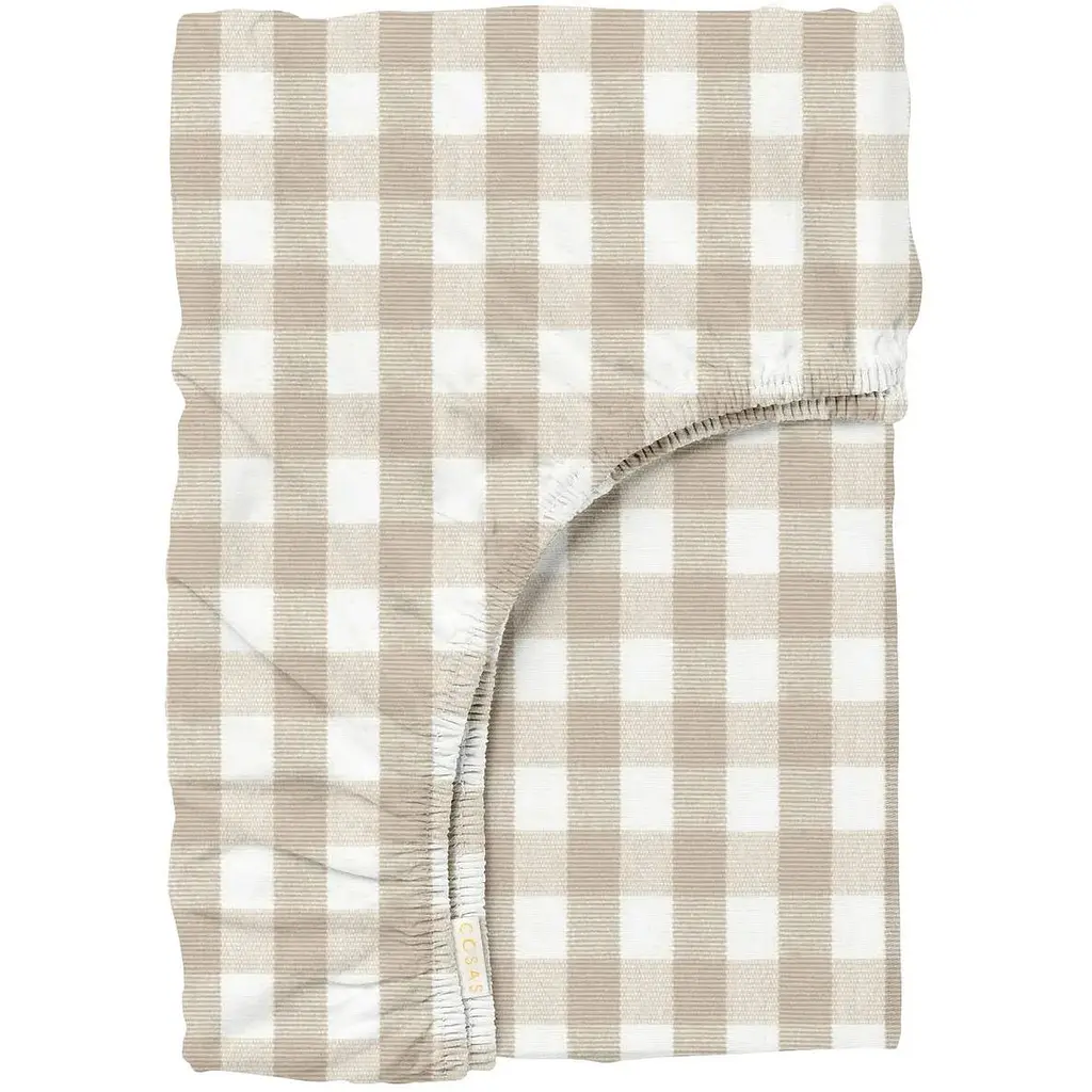 Простирадло на резинці Cosas Beige Check 200х200х20 см (BeigeCheck_200x200x20)