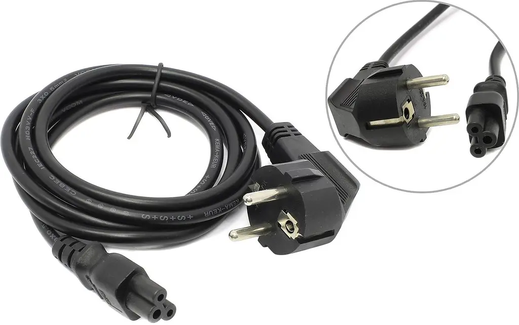 Кабель живлення ATcom CEE 7/7 євровилка IEC C5 мікі маус 3 піна 1.8 м 10119 - фото 4