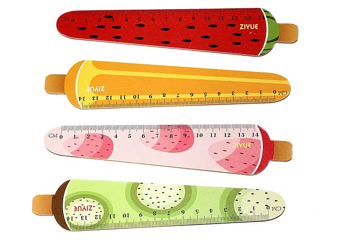 Лінійка дерев’яна фігурна Фрукти, 12 см - фото 2