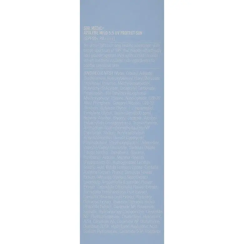 Уцінка. Сонцезахисний крем для обличчя з азуленом Neogen Sur.Medic Azulene Mild 5.5 UV Protect Sun Cream SPF50+ PA++++ 50 мл  - фото 3