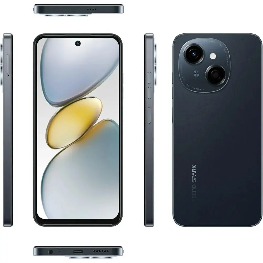 Смартфон Tecno Spark Go 1 (KL4) 3/128Gb Startrail Black (4894947036422) (UA UCRF) - фото 2