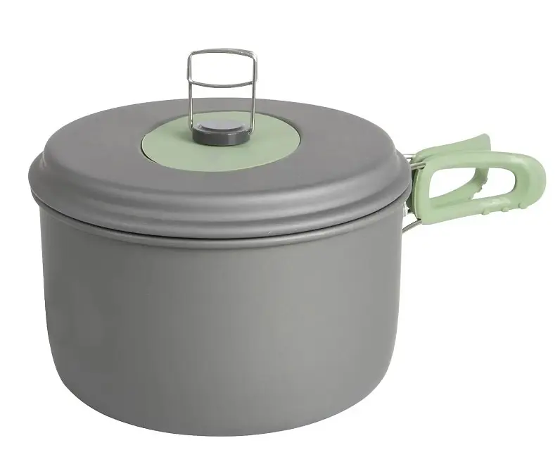 Набір посуду Bo-Camp Explorer XL 4 Pieces Hard Anodized Grey/Green (2200249) (DAS302116) - фото 2