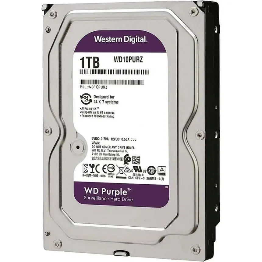Жорсткий диск 3.5` WD Purple 1TB SATA 64MB (WD10PURZ) [141161] - фото 3