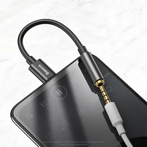 AUX-адаптер Baseus Type-C Male to 3.5mm Female Adapter L54 чорний CATL54-01 - фото 6