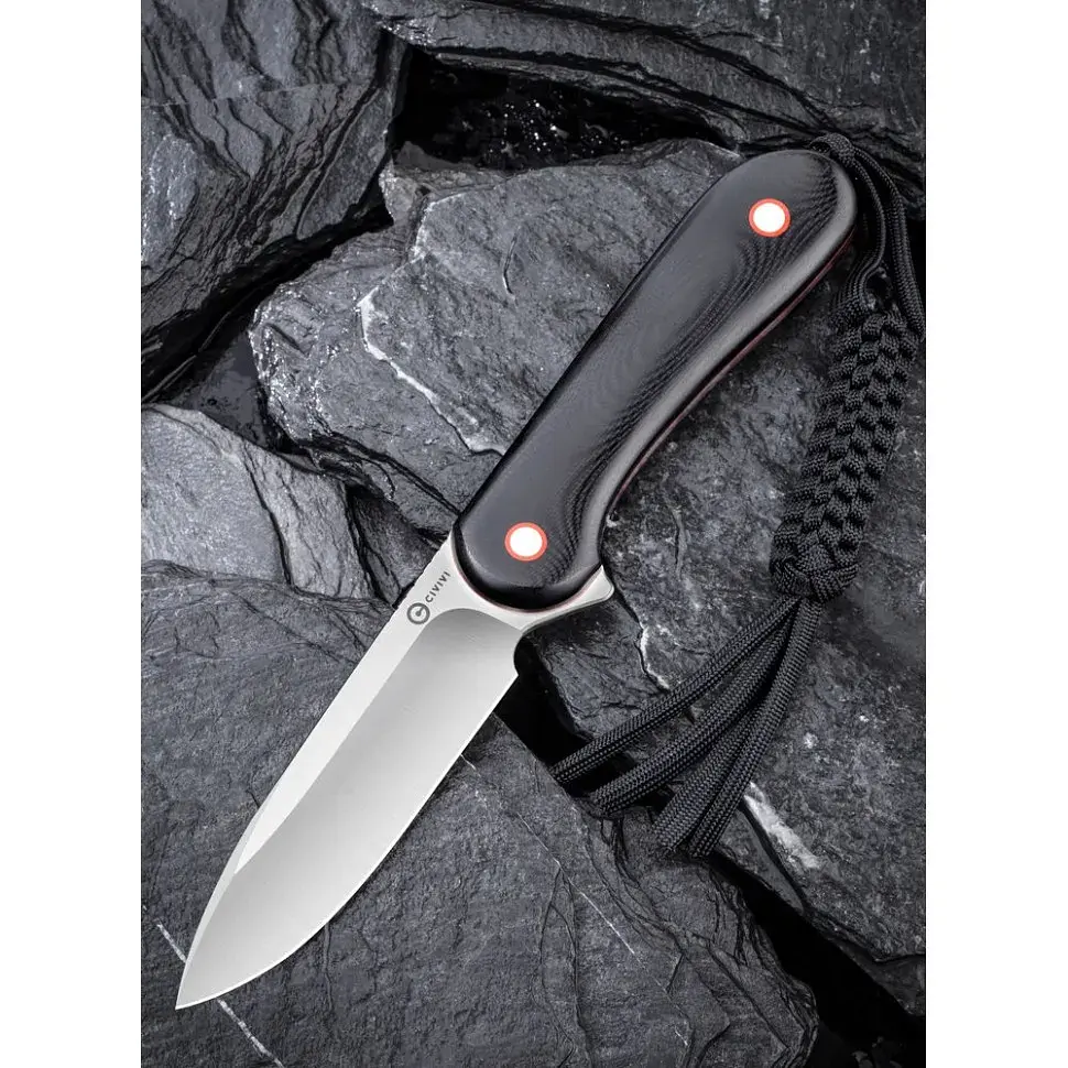 Ніж Civivi Fixed Blade Elementum Satin Black G10 (C2104A) - фото 7