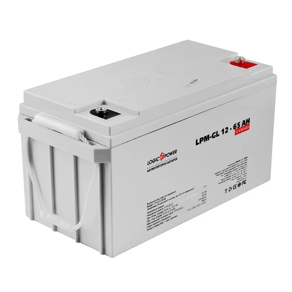Акумулятор гелевий LogicPower LPM-GL 12-65 AH - фото 2