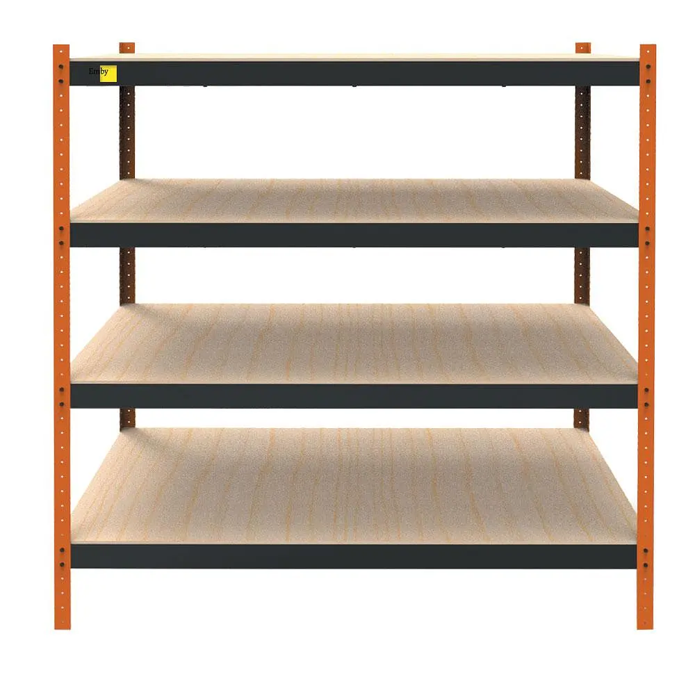 Металлический усиленный стеллаж Emby Heavy Series (размер 2000х1800x900мм) 4 полки ДСП до 300кг - фото 3