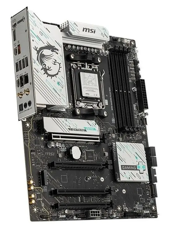 Материнська плата AM5 MSI B850 GAMING PLUS WIFI, B850, 4xDDR5, Int.Video (CPU), 4xSATA3, 3xM.2, 1xPCI-E 5.0x16, 1xPCI-E 4.0x16, 2xP8-9 8126VB 5Gb, WiFi 7, Bluetooth 5.4, 9xUSB 3.2/8xUSB 2.0, DP, ATX - фото 4