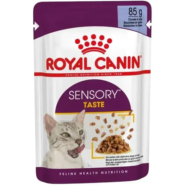 Вологий корм для вибагливих котів Royal Canin Sensory Taste Jelly шматочки в желе 85 г