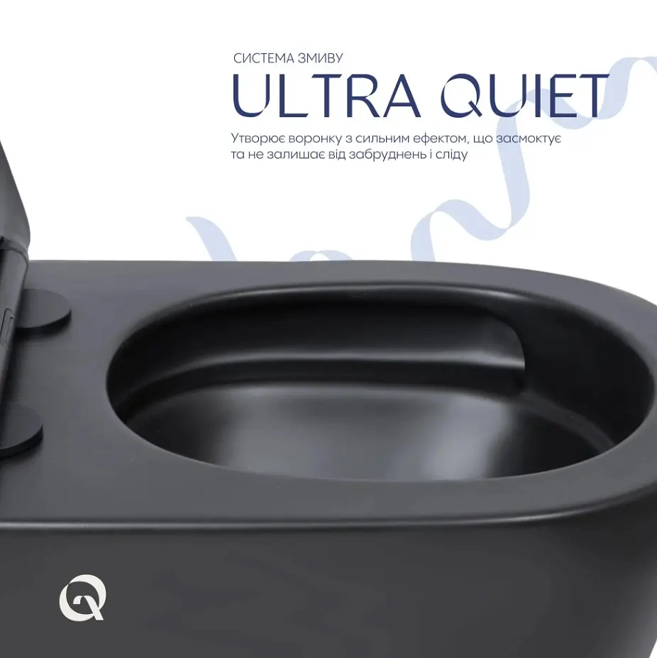 Унітаз підвісний Qtap Scorpio Ultra Quiet, з сидінням Slim Duroplast/ Soft-close/ Quick Release QT14332380AMB - фото 4