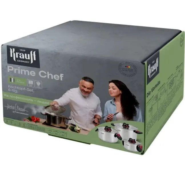 Набір посуду Krauff 6 предметів каструлі з кришками (26-303-017) - фото 2