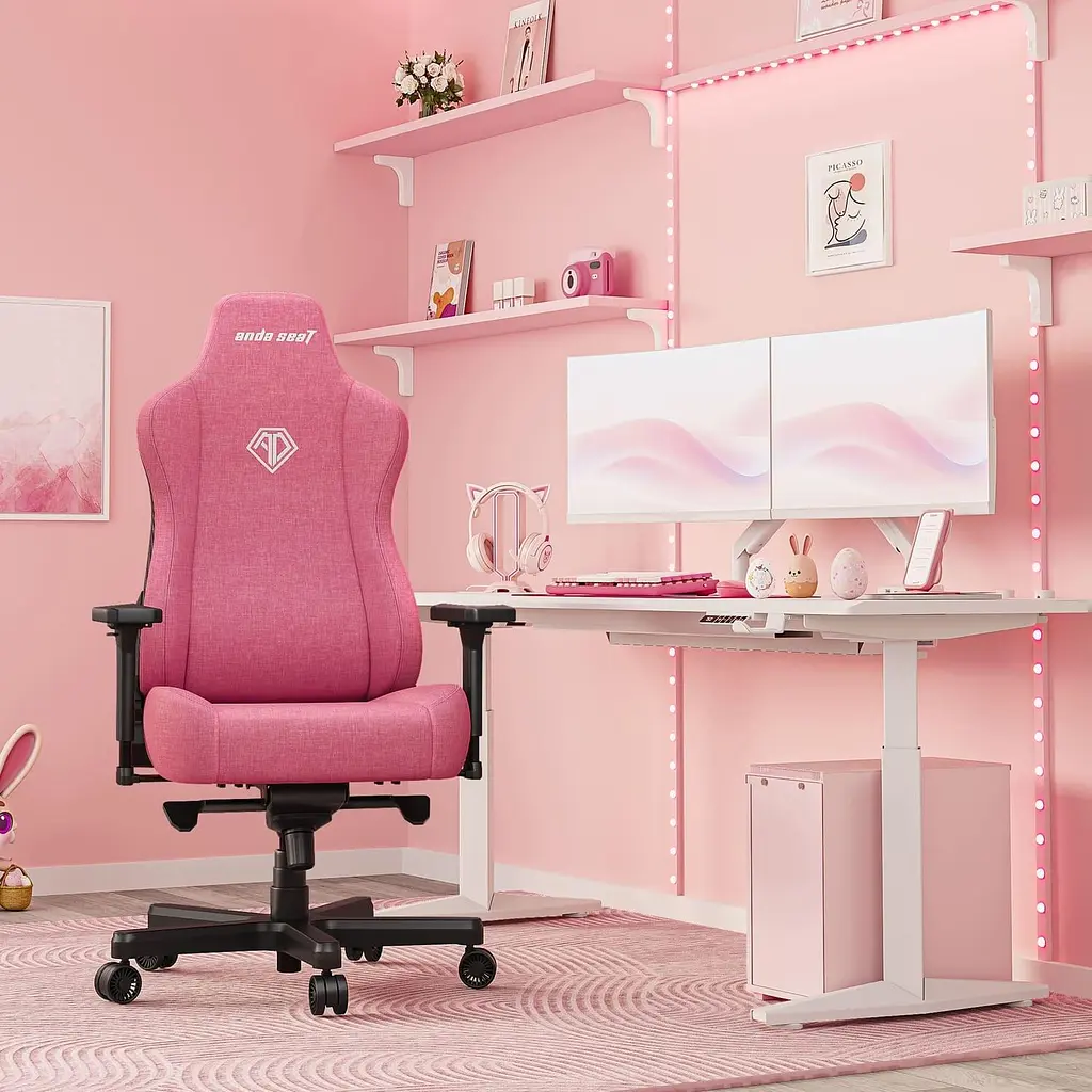 Ігрове крісло Anda Seat Kaiser 3E XL Pink Fabric (AD23YC-XL-09-P-CF-P01) - фото 9