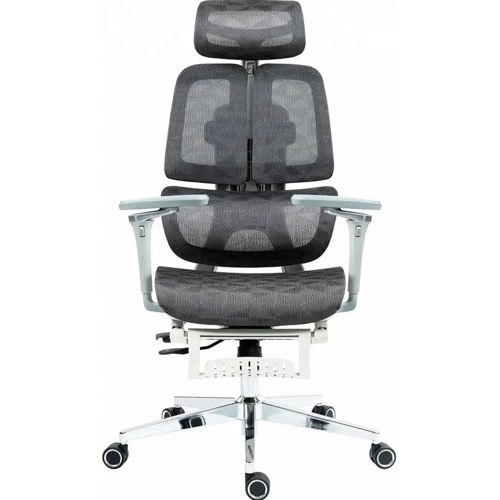 Офісне крісло GT Racer B-2450 White/Gray [121431] - фото 7