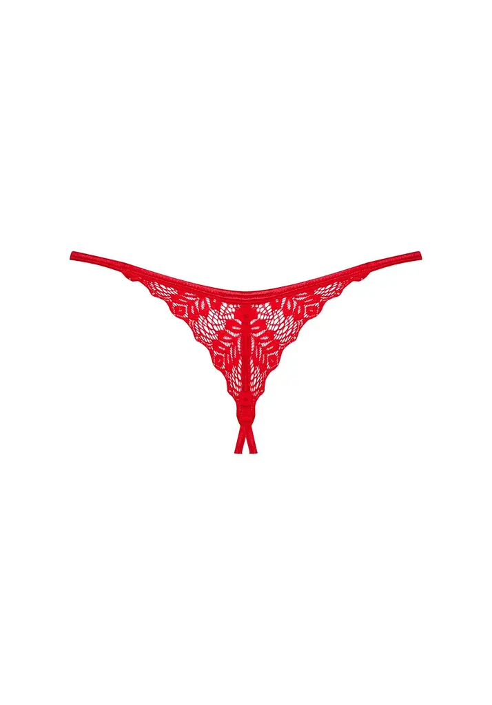 Трусики-стрінги Obsessive Ingridia XL/2XL червоний - фото 8