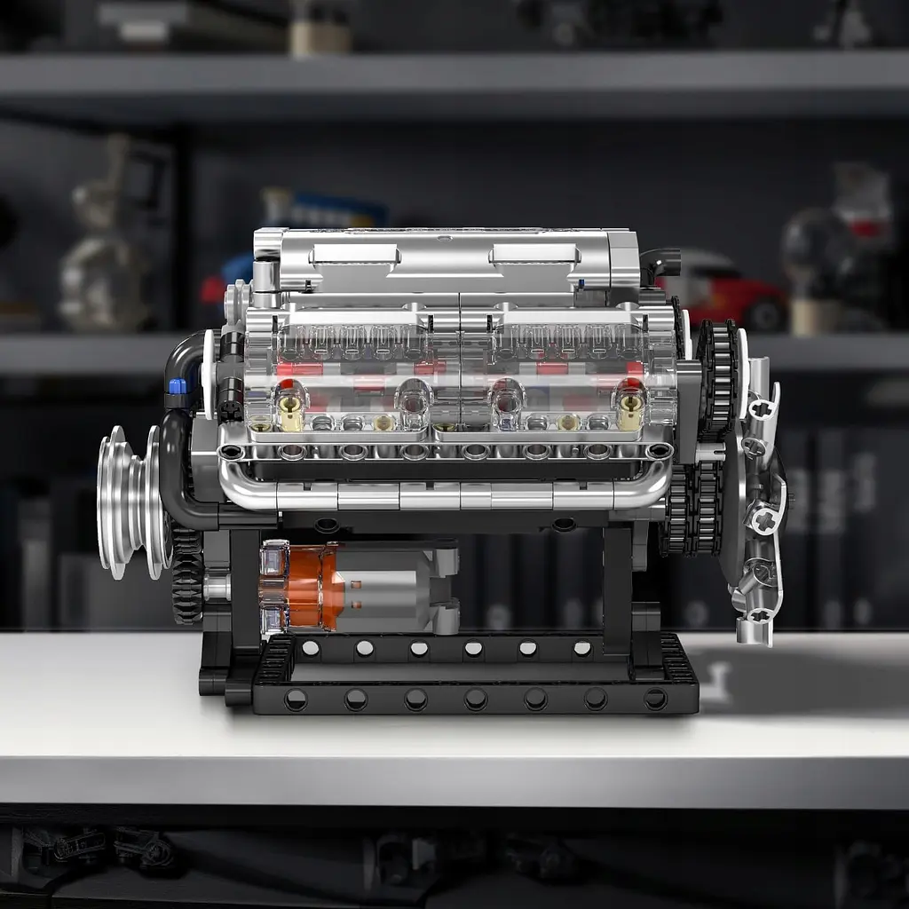 Конструктор двигун Mould King V8 Engine бензиновий восьмициліндровий мотор 10088s для дітей та дорослих 535 деталей - фото 7
