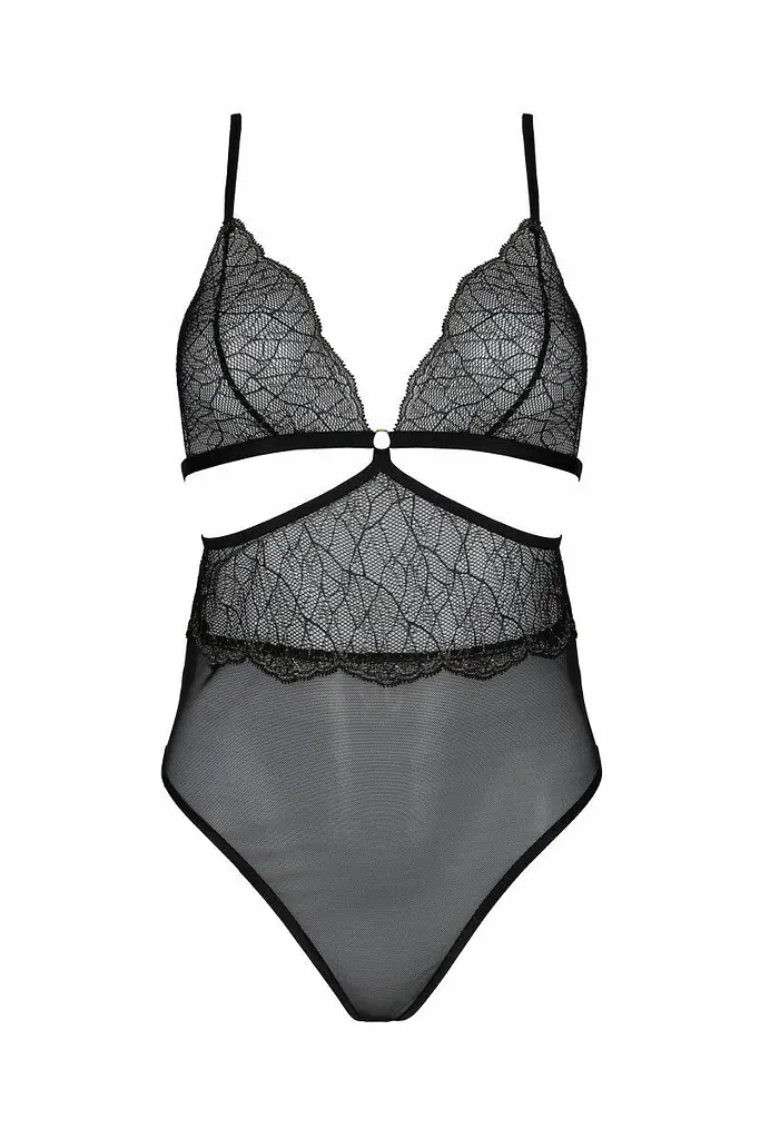 Боді Passion AMBERLY BODY black, L/XL, відкрита спина, низ стрінги - фото 3