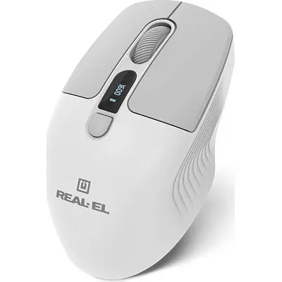 Комп'ютерна мишка Real-El RM-480W Wireless/Bluetooth White (EL123200050) - фото 2