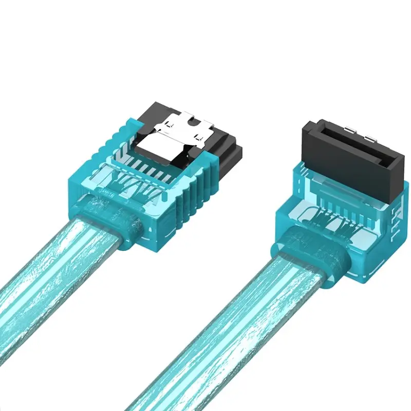 Кабель SATA 3.0 7pin, F/F, 0.5 м, L-конектор, Синій Vention - фото 3