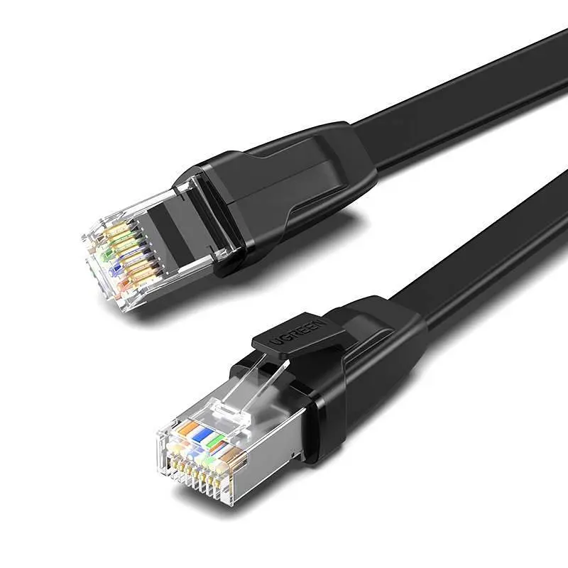 Высокоскоростной интернет кабель RJ45 Cat8 Ethernet UGREEN плоский Lan сетевой кабель 0.5 м 40 Гбит/с (10979) - фото 6