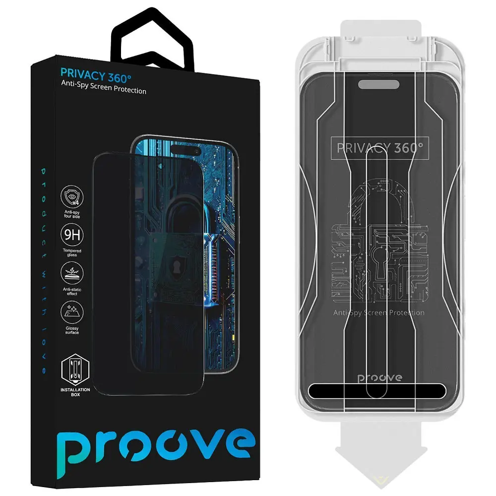 Захисне скло Proove Privacy 360 Installation Box iPhone 14 Pro Max/15 Plus/16 Plus - фото 9