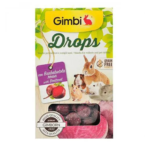 Ласощі GimBi для гризунів, дропси з буряком, 50 г - фото 3