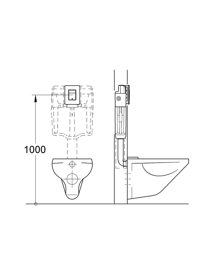 Комплект Grohe Set унітаз Ellipse-0301-T3 + Інсталяція 38536001 + панель 38732000 38536001ELLIPS0301T3, Білий - фото 4