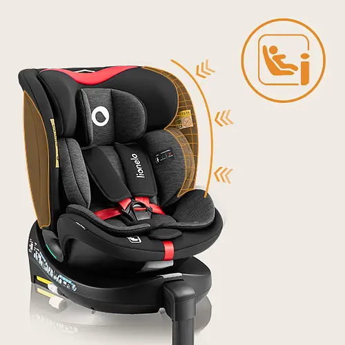 Автокрісло Lionelo Navy I-Size black red (LO-NAVY I-SIZE BLACK RED) - фото 13