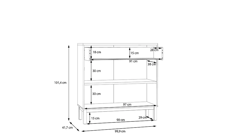Комод 2д1ш Forte Meble Penkridge PKDK221 - фото 3