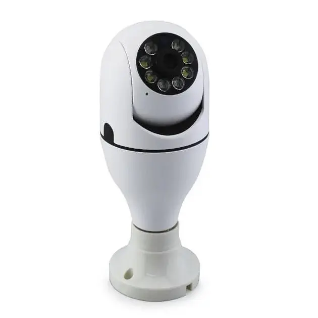 Камера відеоспостереження поворотна 360 бездротова WIFI IP в цоколь E27 CAMERA V380 PROO UKC Q16S-1