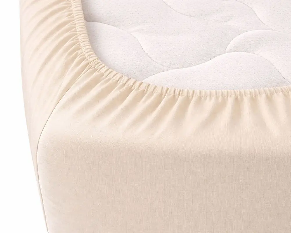 Простирадло на резинці LARA сатин LUX dp13259 BEIGE 160х200+25 см - фото 5