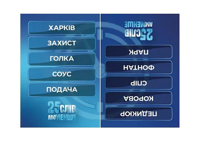 Настільна гра Gamesly 25 слів або менше (укр.) (ВР_25) - фото 3