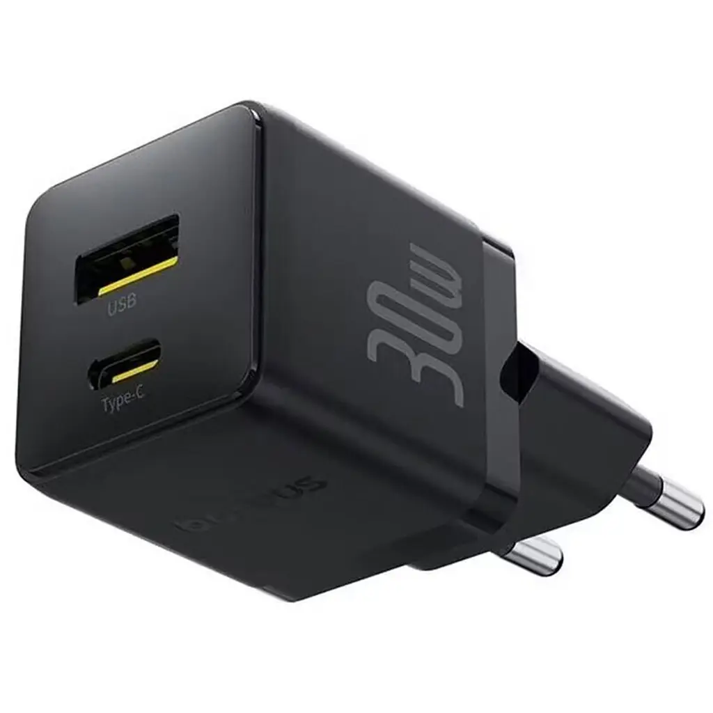 Зарядний пристрій Baseus Palm Fast Charger C+U 30W EU cluster black (P1011160A113-00) - фото 2