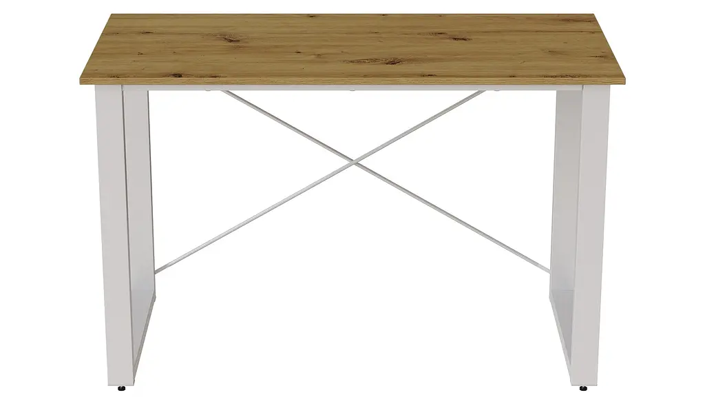 Письмовий стіл Ferrum-decor Драйв 750x1000x700 Білий метал ДСП Дуб Артізан 16 мм (FRD-103169) - фото 2