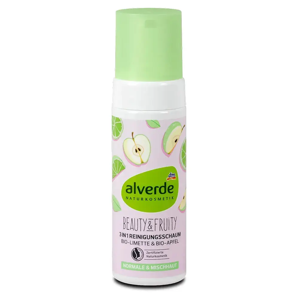 Пінка для очищення шкіри Alverde Naturkosmetik Beauty & Fruity 3 в 1 «Краса та фрукти» 150 мл
