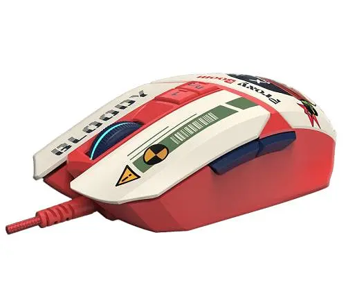 Миша A4Tech W63 Max Proxy Boom, White/Red, USB, оптична (сенсор MAX BC3332-A 12K), 100 - 12 000 dpi, 250 IPS, 6 кнопок, RGB підсвічування - фото 3