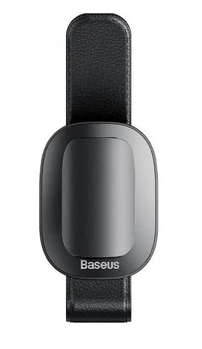 Тримач очок Baseus Platinum / на солнцезащитний козирок / Чорний (ACYJN-B01) - фото 2