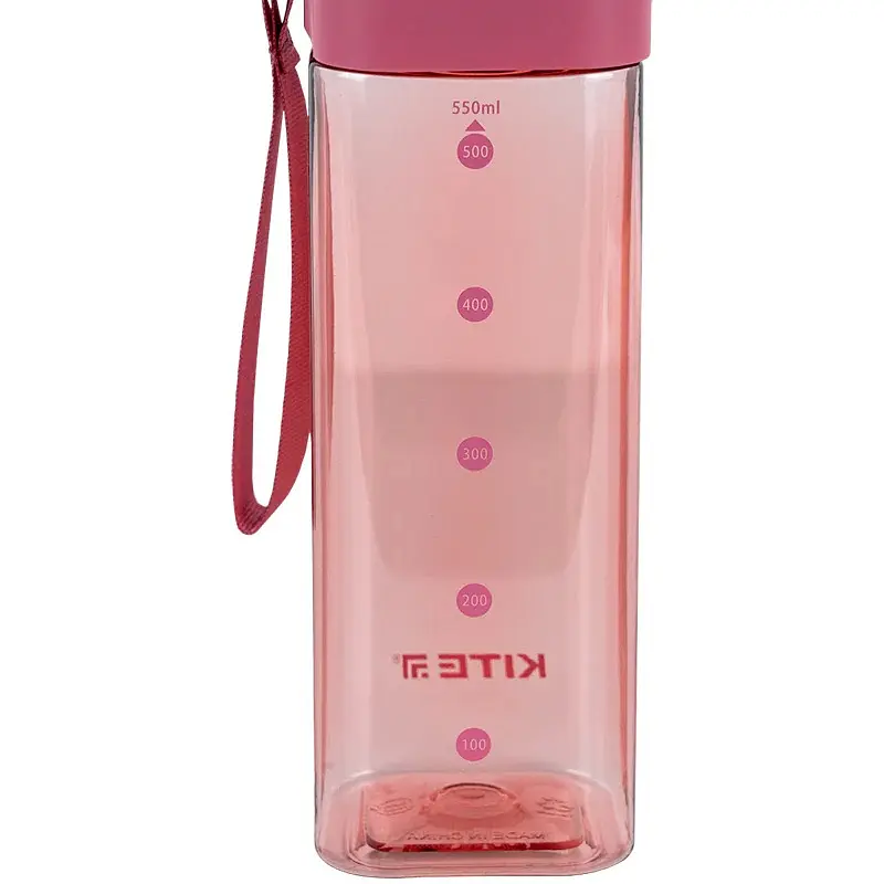 Пляшечка для води Kite квадратна 550 мл рожева (K24-1209-3) - фото 4