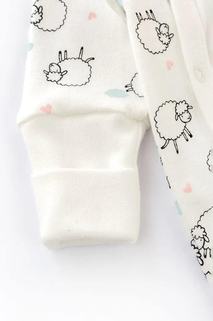 Комбінезон бавовняний для немовлят на кнопках Cute Lamb - фото 4