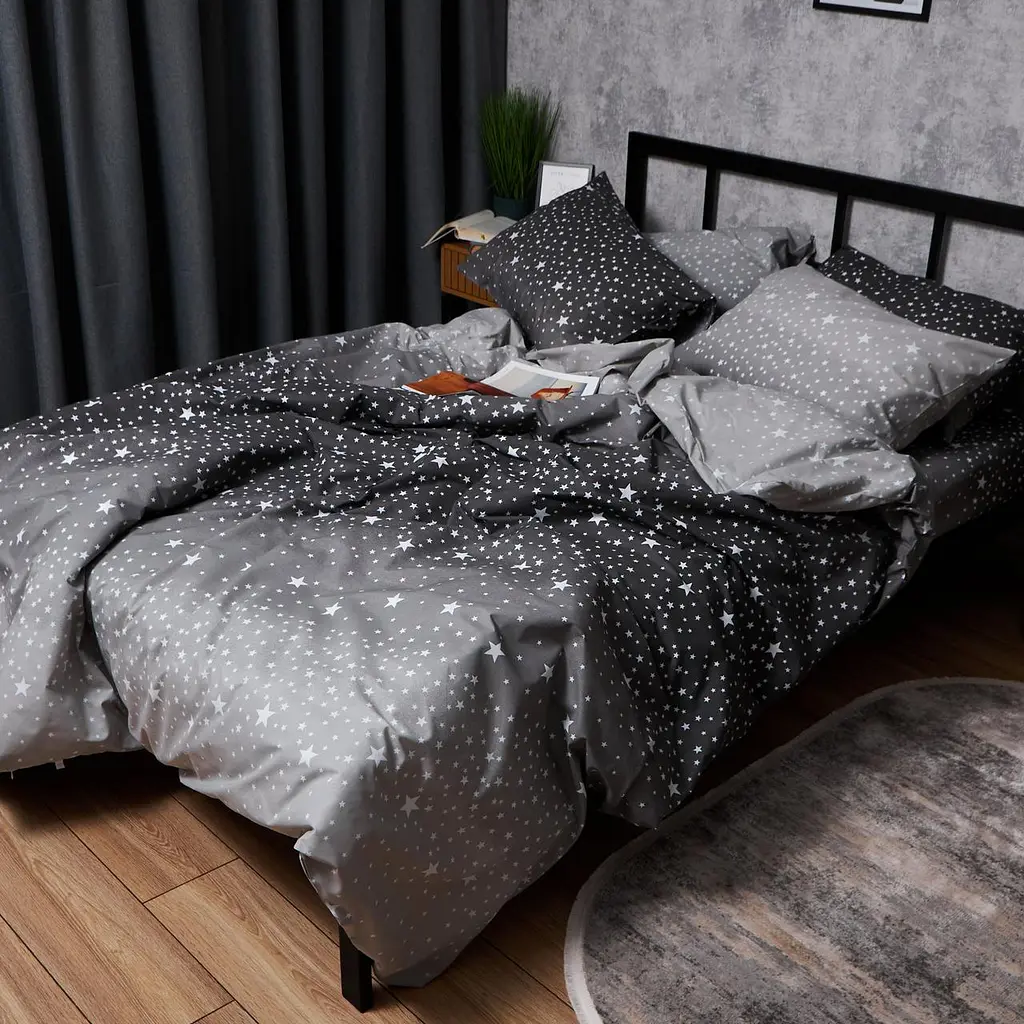Комплект постельного белья Moon&Star Детский 110x140 см наволочки 2x40x40 см Night Sky Бязь Gold Люкс - фото 2