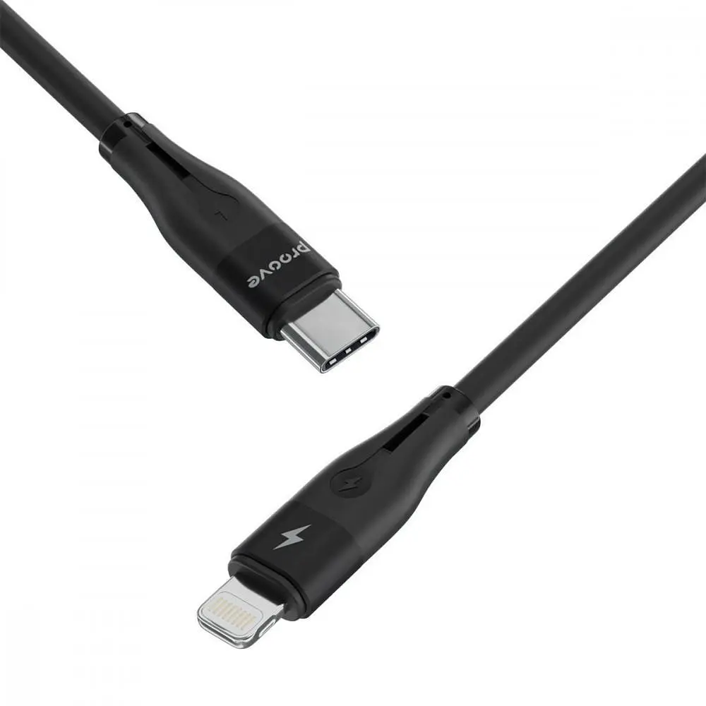 Кабель Proove Soft Silicone Type-C to Lightning 27W (1m) black (CCSO27002101) - фото 2