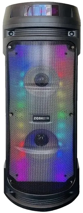 Бездротова акумуляторна Bluetooth колонка BT5.0 караоке бумбокс 30W акустична система з мікрофоном та LED RGB підсвічуванням UKC ZQS 6210 - фото 6