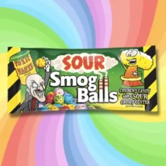 Кислі цукерки Toxic Waste Smog Balls 48г - фото 4