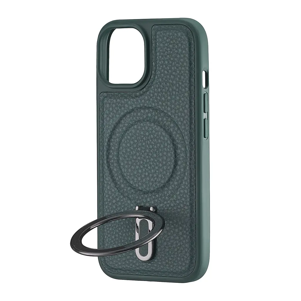 Чохол Jinduka Leather Ringo iPhone 15 Green - фото 4